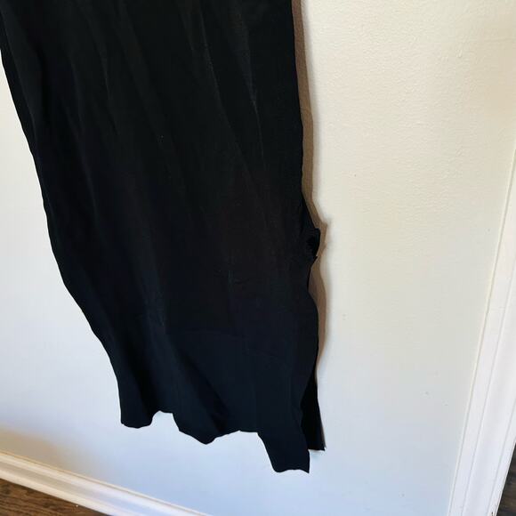 NICHOLAS Women's Compact Column Black Mock Neck Side Slit Midi Dress Size Large - Picture 5 of 12
